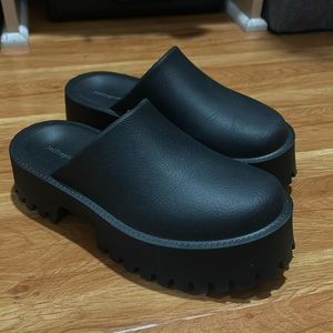 Bae Platform Mules - Jeffery Campbell clogs size 9 black